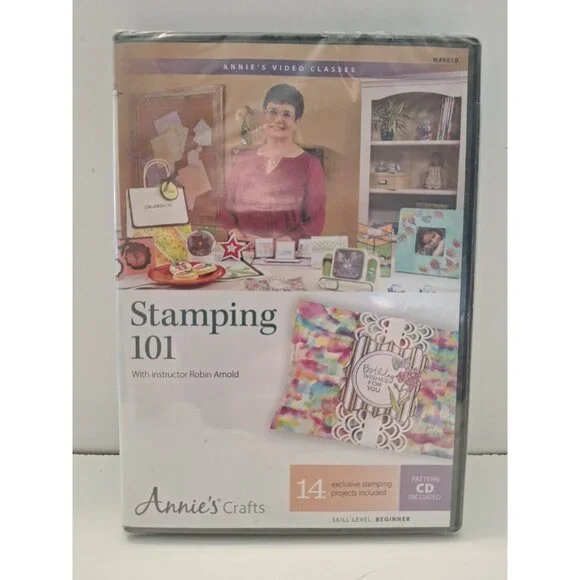Stamping 101 Annies Crafts Video Class DVD New Sealed Beginner Skill Level - Picture 1 of 6